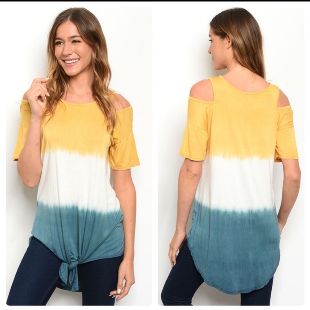 Tye Dye Cold Shoulder Top